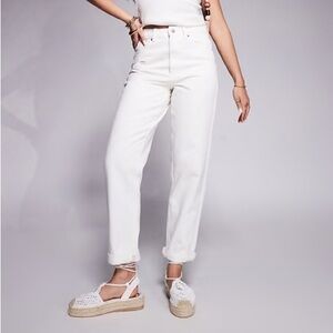 ASOS Tall Cream Straight Leg Jeans 32/34
